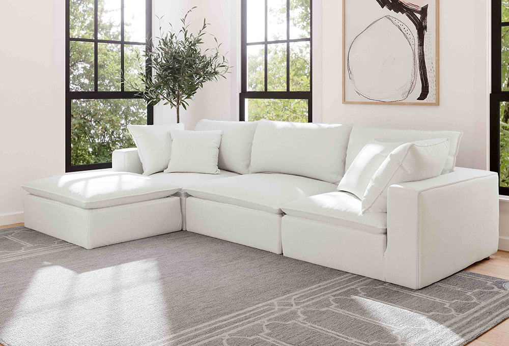 Plush Velvet Modular Sectional Sofa
