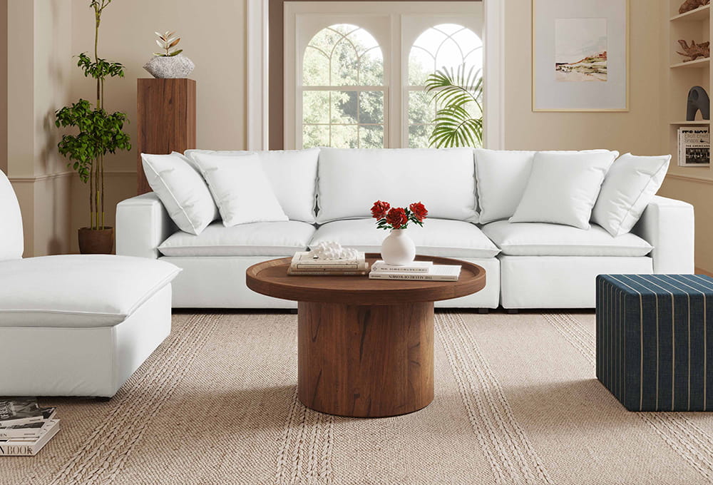 Plush Velvet Modular Sectional Sofa
