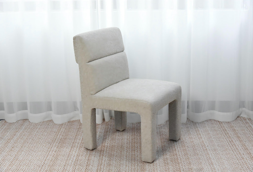Padded-Back Armless Lounge Chair