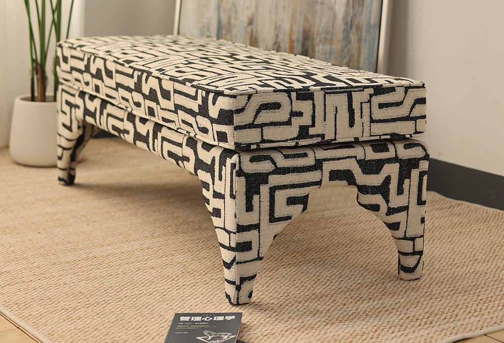 Vintage Geometric Art Bench