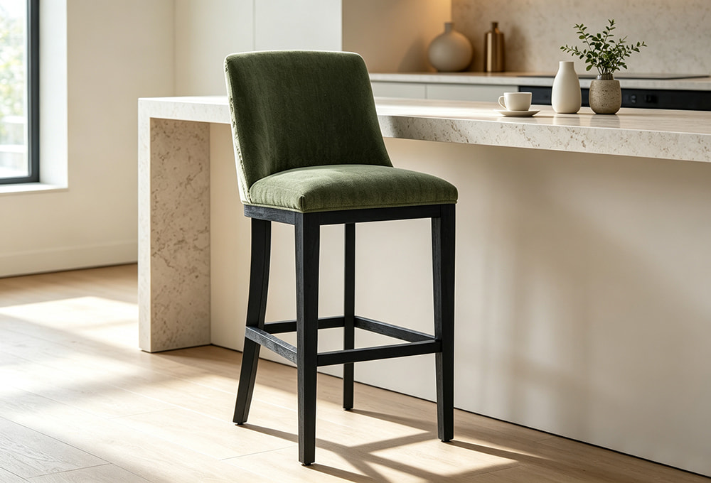Modern Minimalist Solid Wood Bar Stool