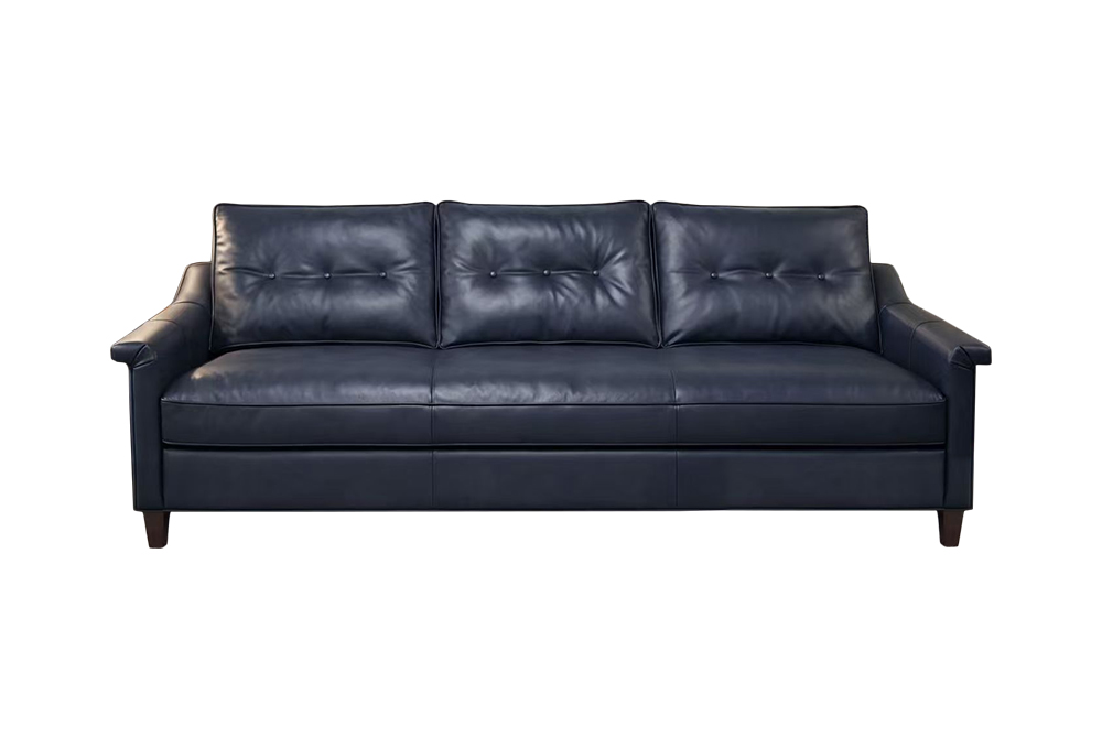 Chesterfield Genuine Leather Three-Seater Sofa
