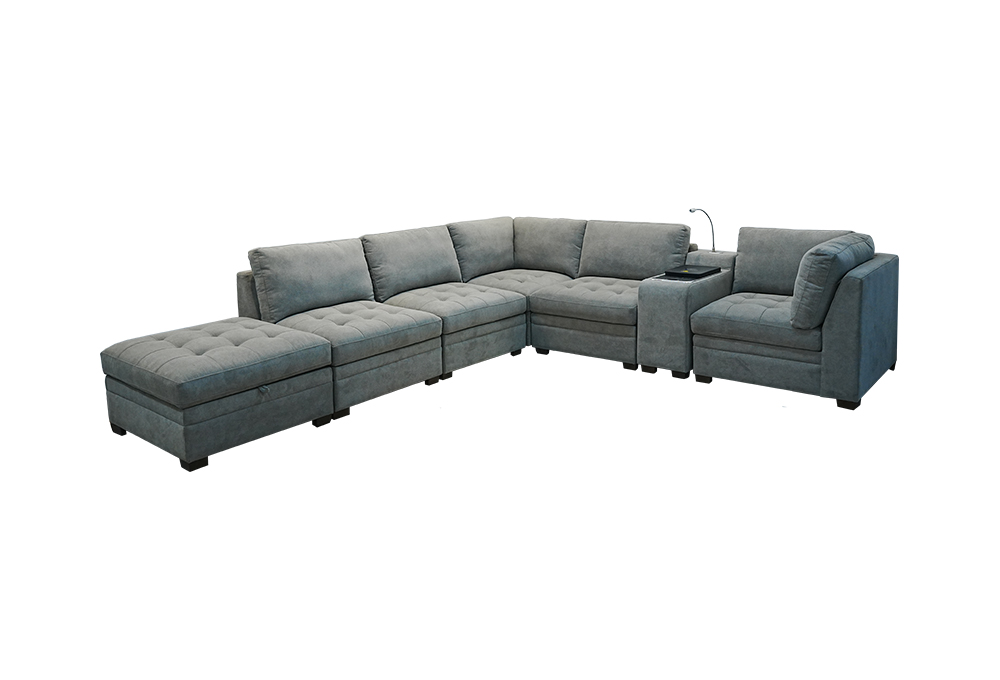 Cooler-Table Modular Sectional Sofa Set