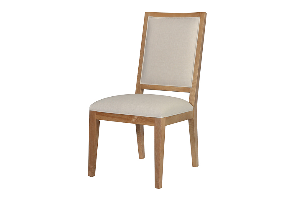 Upholstered-Back Solid Wood Dining Chair