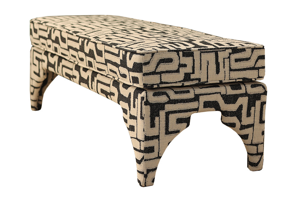 Vintage Geometric Art Bench