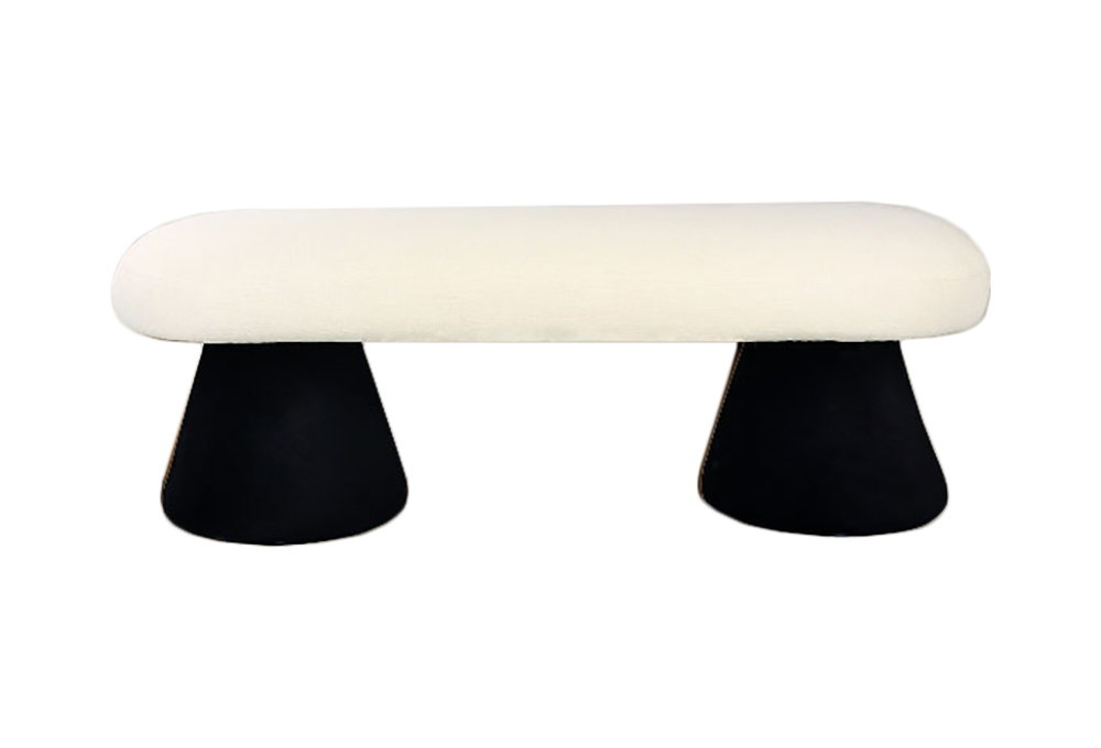 Geometric-Pattern Sculptural Bench Seat