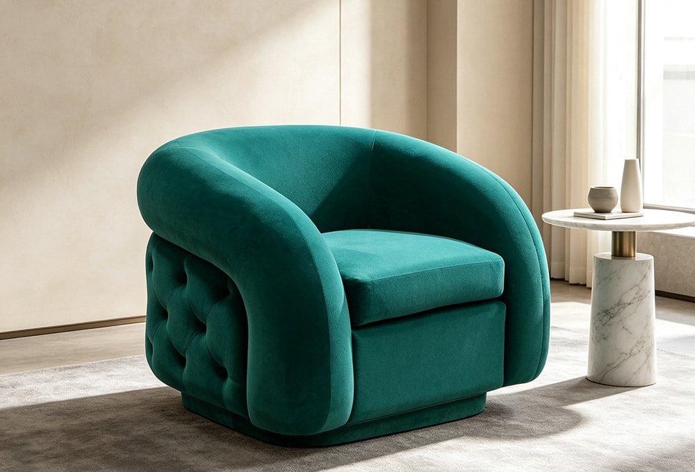 Designer Retro Swivel Lounge Chair