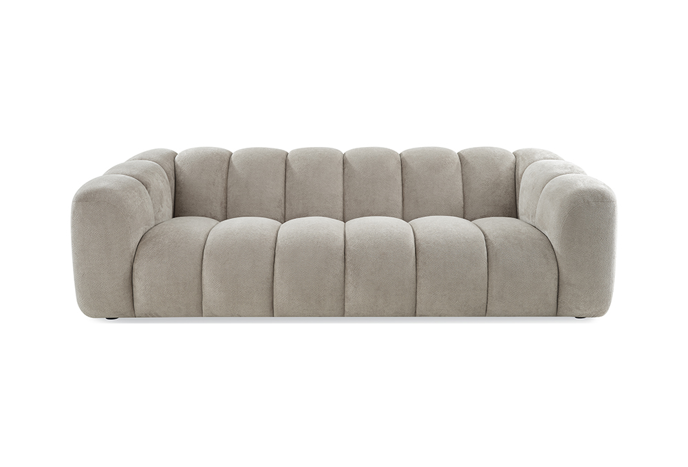 French Retro Tufted Fabric Sofa